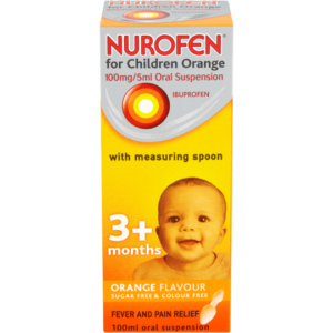 NUROFEN ORAL SUSPENSION ORANGE FLAVOUR 100 ML NUROFEN ORAL SUSPENSION ORANGE FLAVOUR 100 ML
