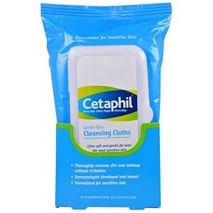 Cetaphil, Gentle Skin Cleansing Cloths, 25 Pre-Moistened Cloths, 5.0 x 7.9 (12 x 20 cm) Cetaphil, Gentle Skin Cleansing Cloths, 25 Pre-Moistened Cloths, 5.0 x 7.9 (12 x 20 cm)