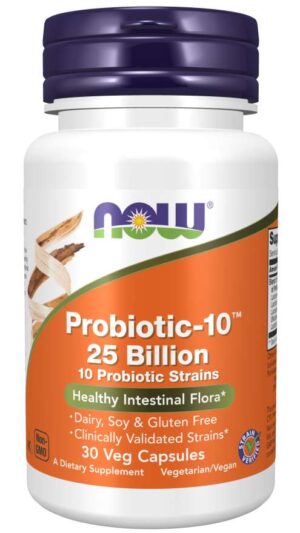Now Probiotic-10 25 Billion 50 Capsules