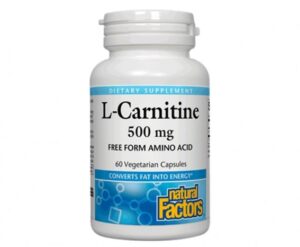 Natural Factors L-Carnitine 500mg 60 Vegetarian Capsules