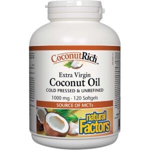 Natural Factors Coconut oil 1000mg 120 softgels