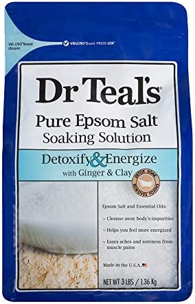 Dr Teal’s Pure Epsom Salt Ginger & Clay 1.36kg