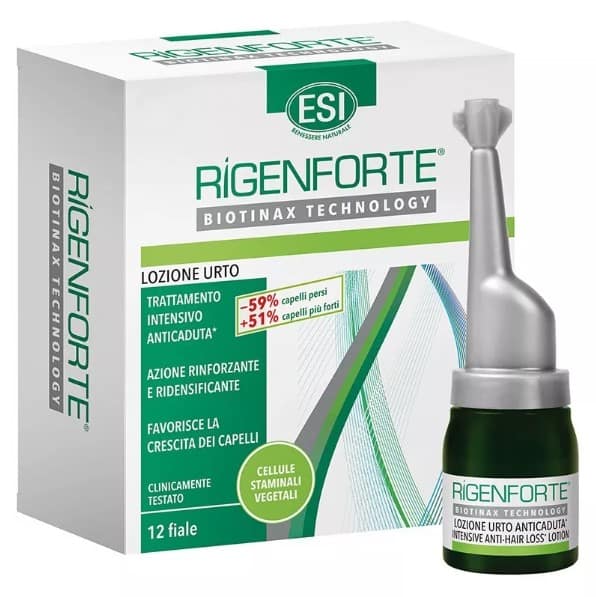 ESI Rigenforte Strengthening, Redensifying & Intensive Anti-Hair Loss Hair Treatment Lotion with Vegetable Stem Cells 12 vials