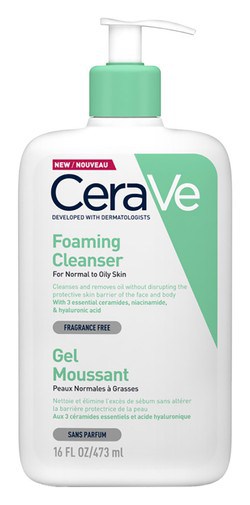 CeraVe Hypoallergenic Foaming Face & Body Cleanser with Ceramide, Niacinamide & Hyaluronic Acid for Normal & Oily Skin – fragrance free