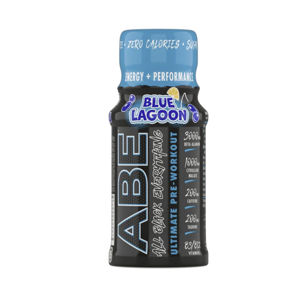 Applied Nutrition ABE Ultimate Pre Workout Shot, Blue Lagoon, 1 Shot, Reduce Tiredness & Fatigue Applied Nutrition ABE Ultimate Pre Workout Shot, Blue Lagoon, 1 Shot, Reduce Tiredness & Fatigue